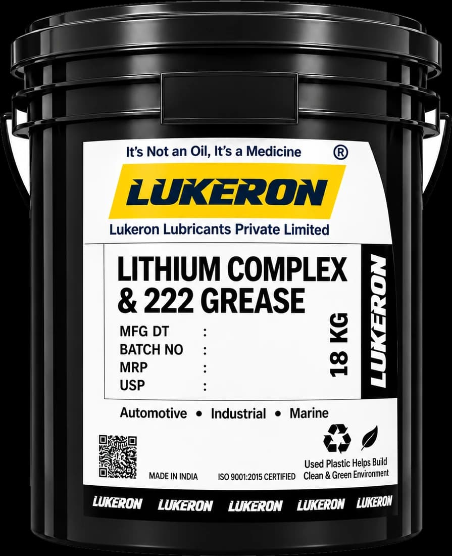 Lukeron Lithium Complex & 222 Grease NLGI 0/1/2/3 — Drop Pt 250–280°C pack