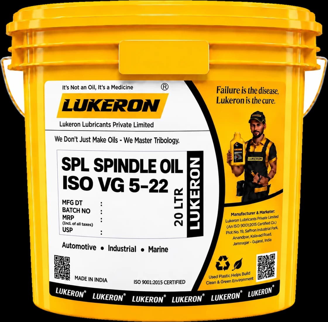 Lukeron Spindle Oil ISO VG 5–22 pack