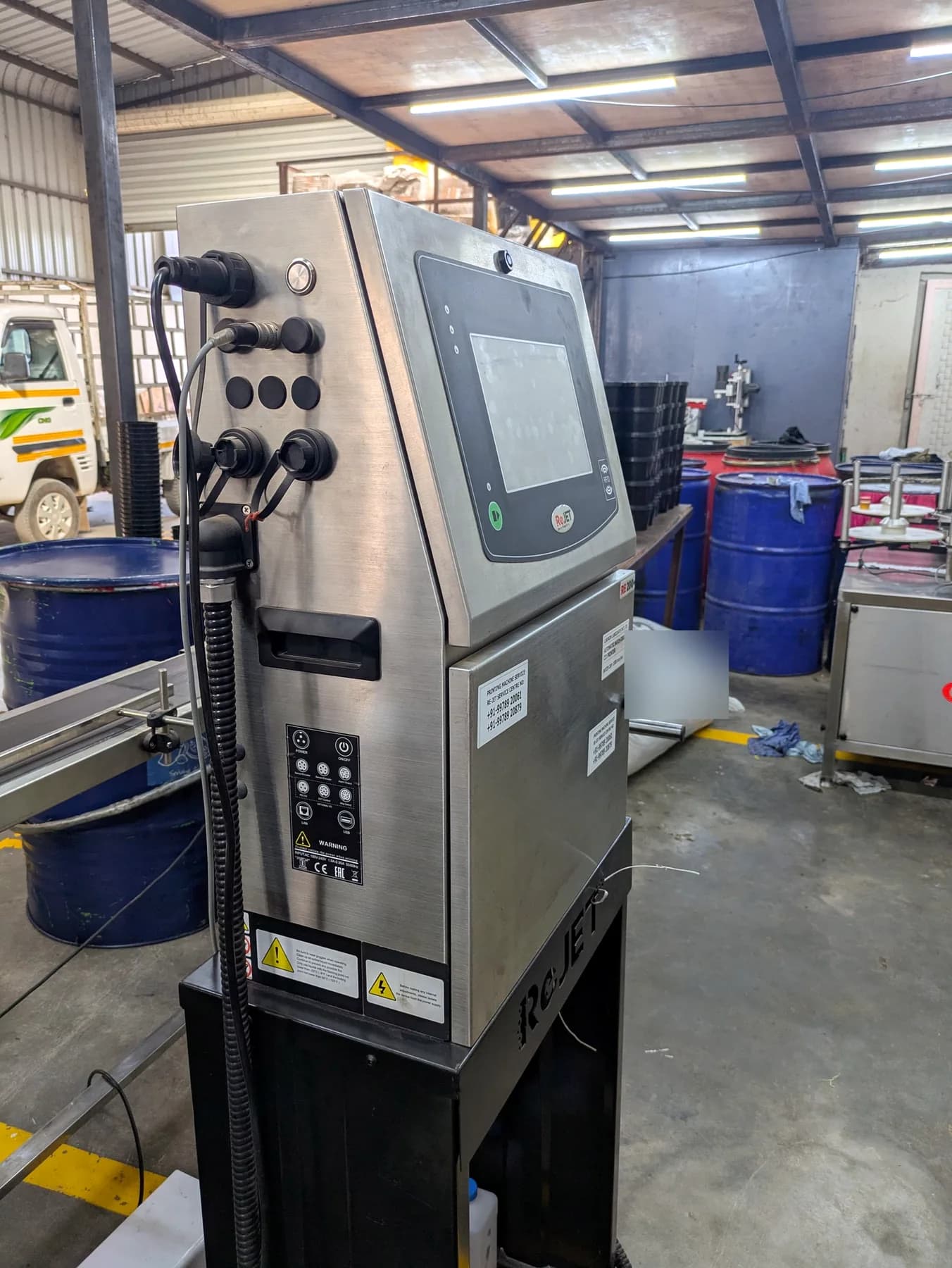Inkjet coding printer on the Lukeron packing line